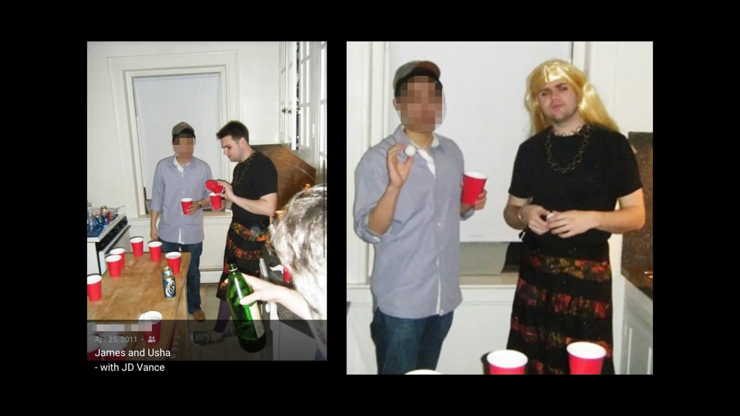 JD Vance In Drag at Beer Pong Party—Unlike His Friend