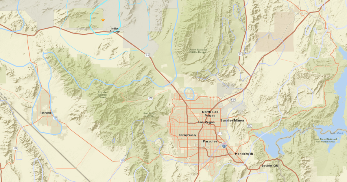 M4.4 earthquake felt in the northwest valley near Indian Springs