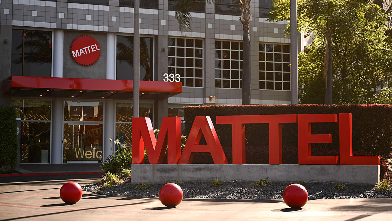 The Mattel, Inc. logo is displayed outside the headquarters.