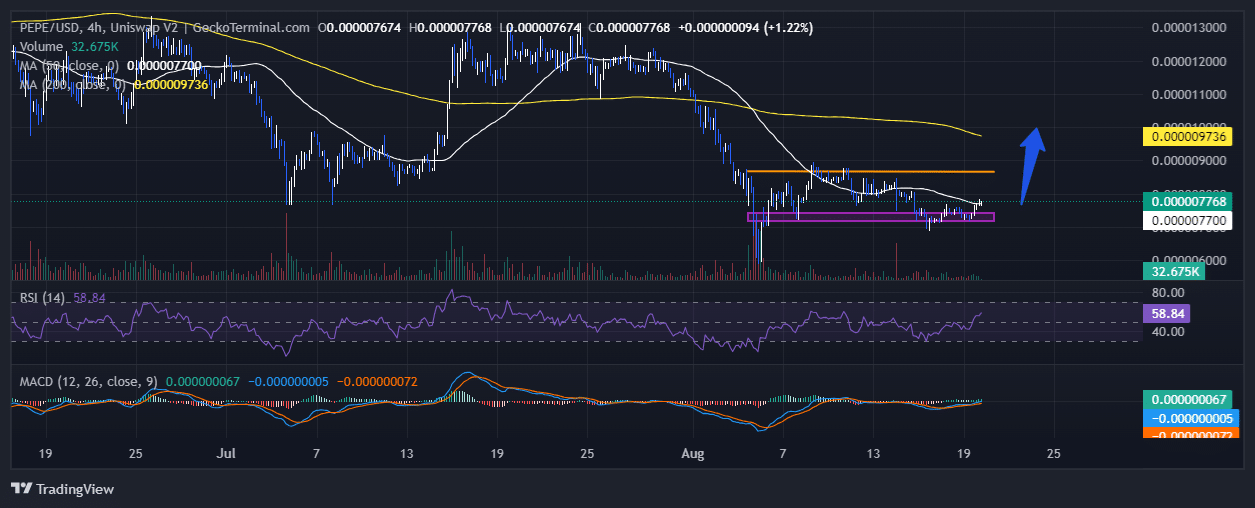 Pepe Price Chart Analysis Source: GeckoTerminal.com