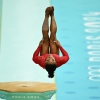 Simone Biles performs her signature 'Yurchenko double pike' to win gold in the gymnastics women's vault final during the Paris 2024 Olympic Games on Saturday at Bercy Arena.