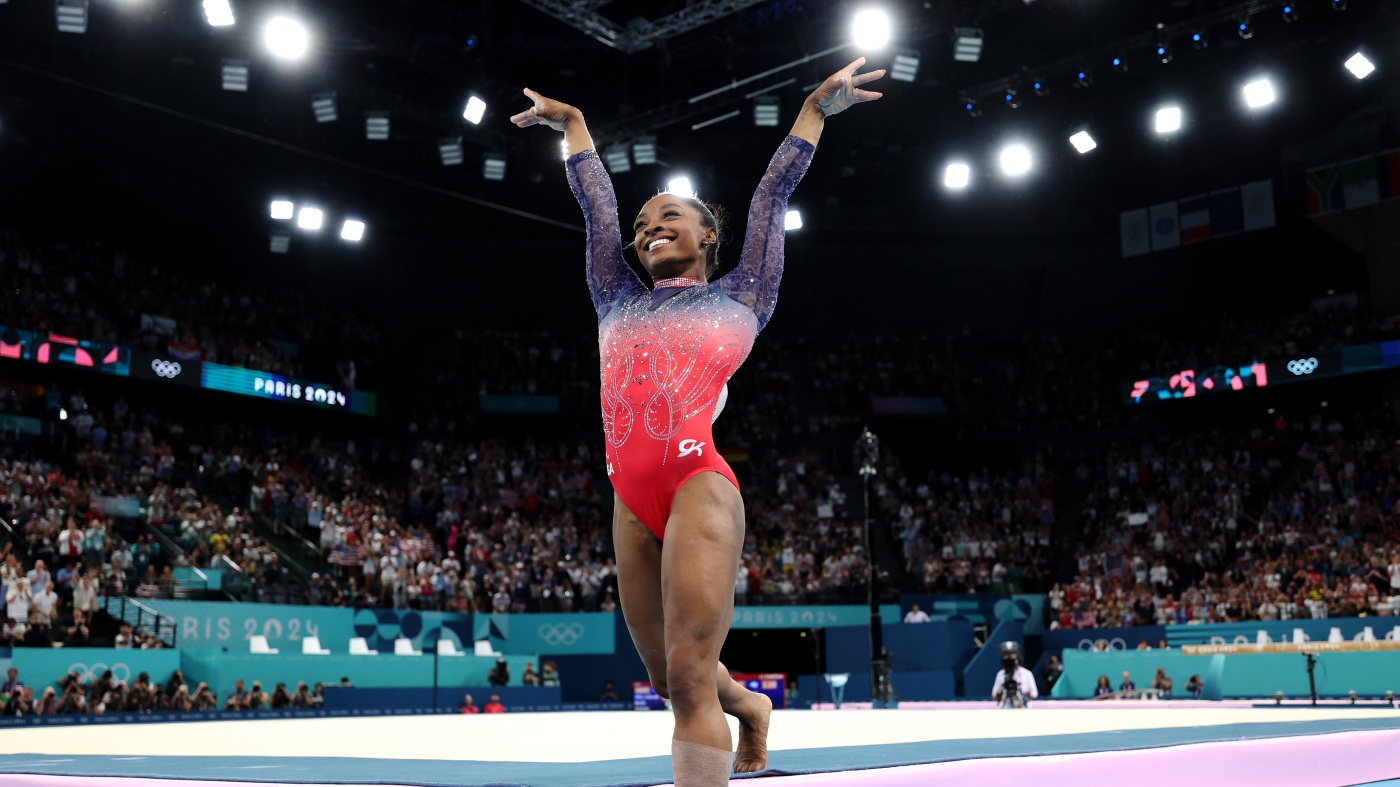 Simone Biles wins silver to end what could be her last Olympics : NPR