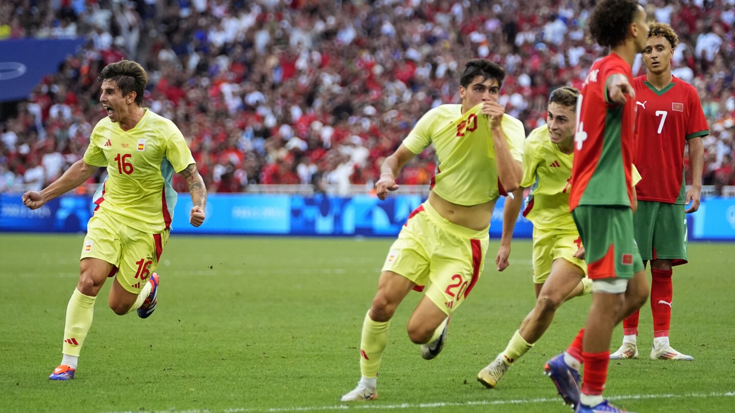 Spain beats Morocco 2-1 to reach its second straight Olympics final in men’s soccer