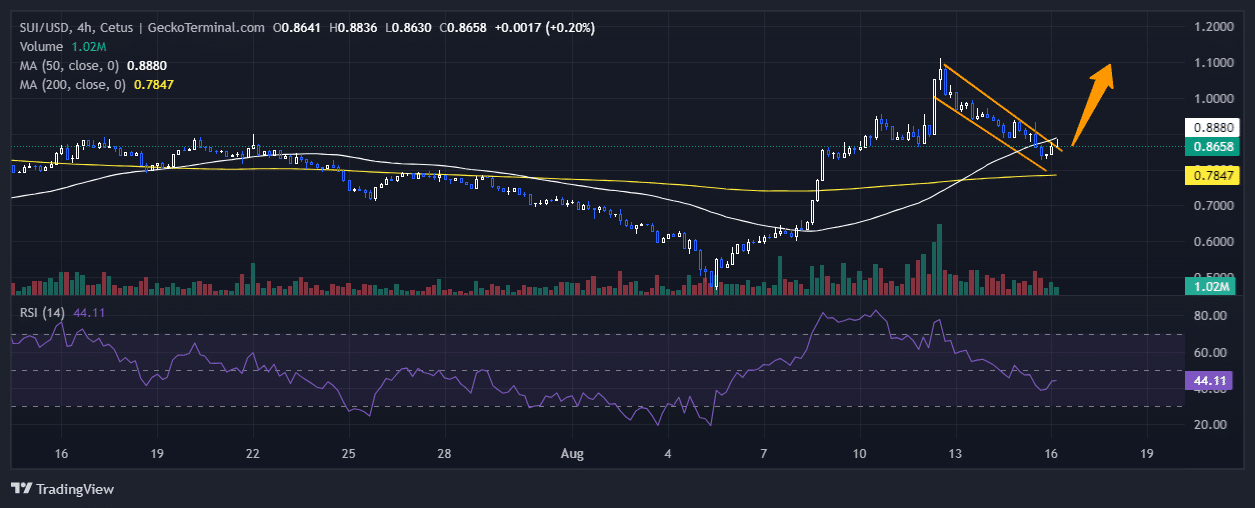 Sui Price Chart Analysis Source: GeckoTerminal.com