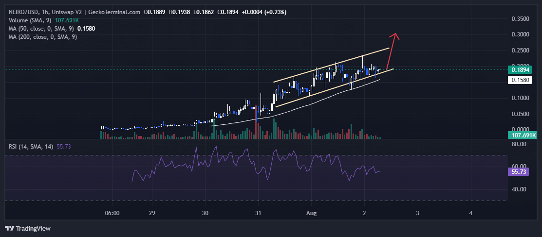 Neiro Ethereum Price Chart Analysis Source: GeckoTerminal.com