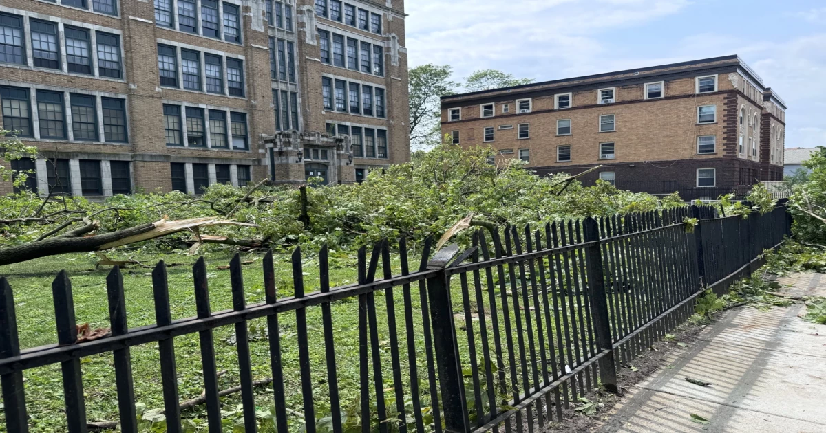 Tornado briefly sweeps into Buffalo, damaging buildings and scattering tree limbs