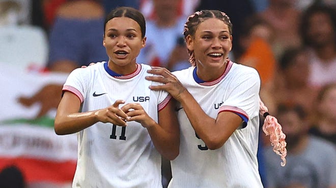 Trinity Rodman and Korbin Albert goals vs. Australia