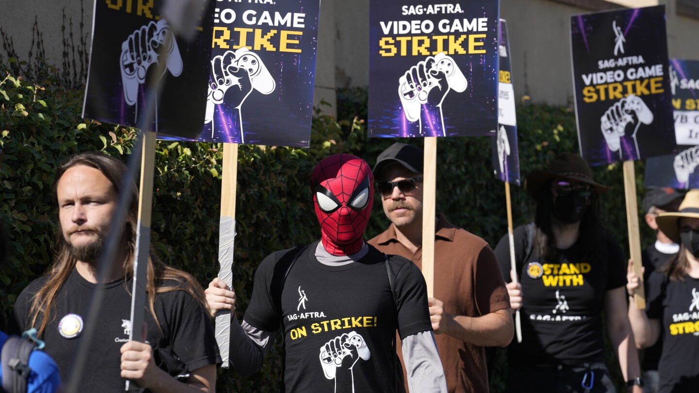 Video game performers protest unregulated AI use at Warner Bros. Studios