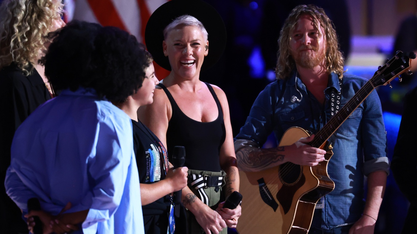 Watch The Chicks and Pink perform at the DNC's final night : NPR