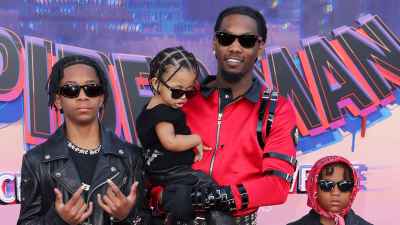 Offset Brings Sons to Into the Spider-Verse Premiere