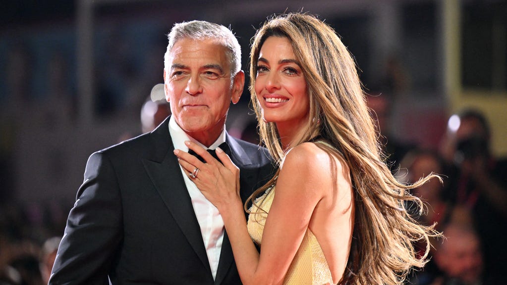 George Clooney, Brad Pitt walk red carpet with Amal, Ines de Ramon