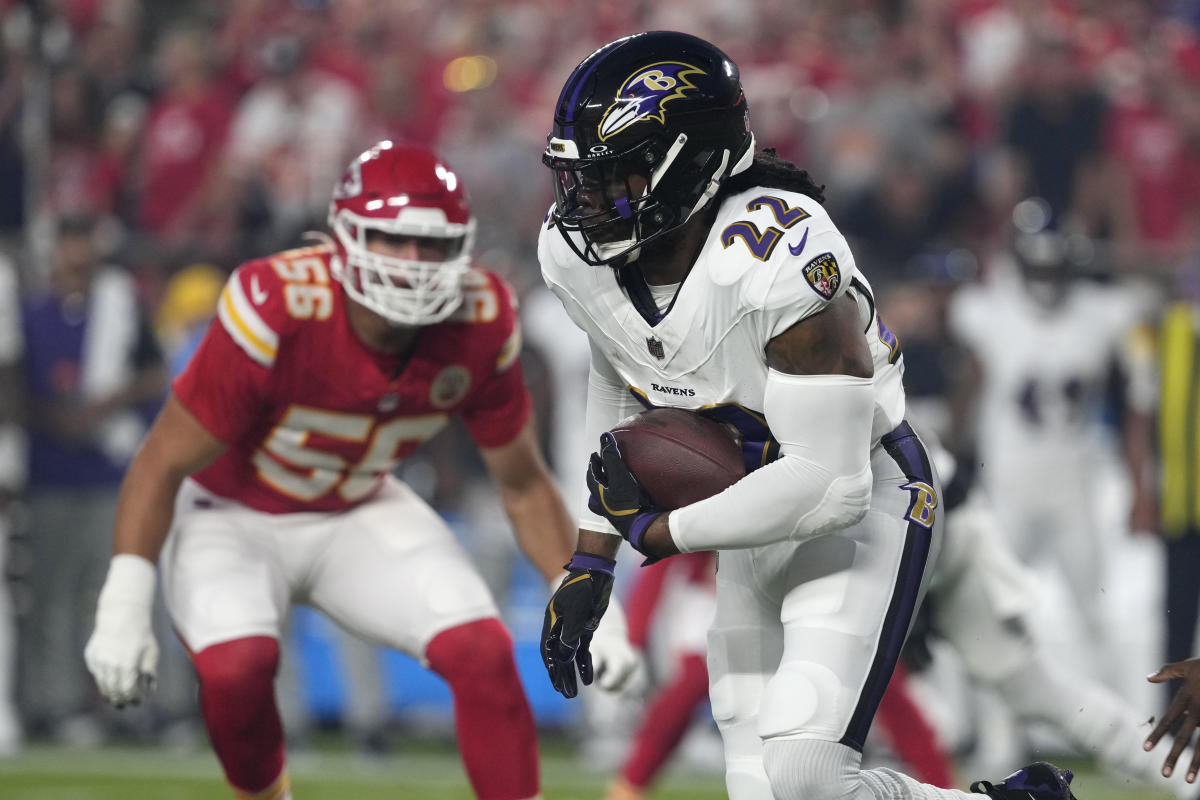 Derrick Henry starts Ravens career with first TD of the NFL season vs. Chiefs