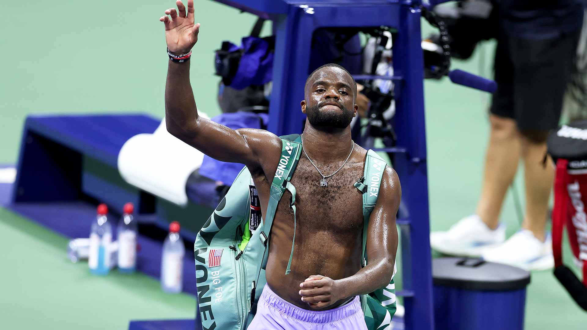 Frances Tiafoe lost in five sets to Taylor Fritz on Friday night at the US Open.