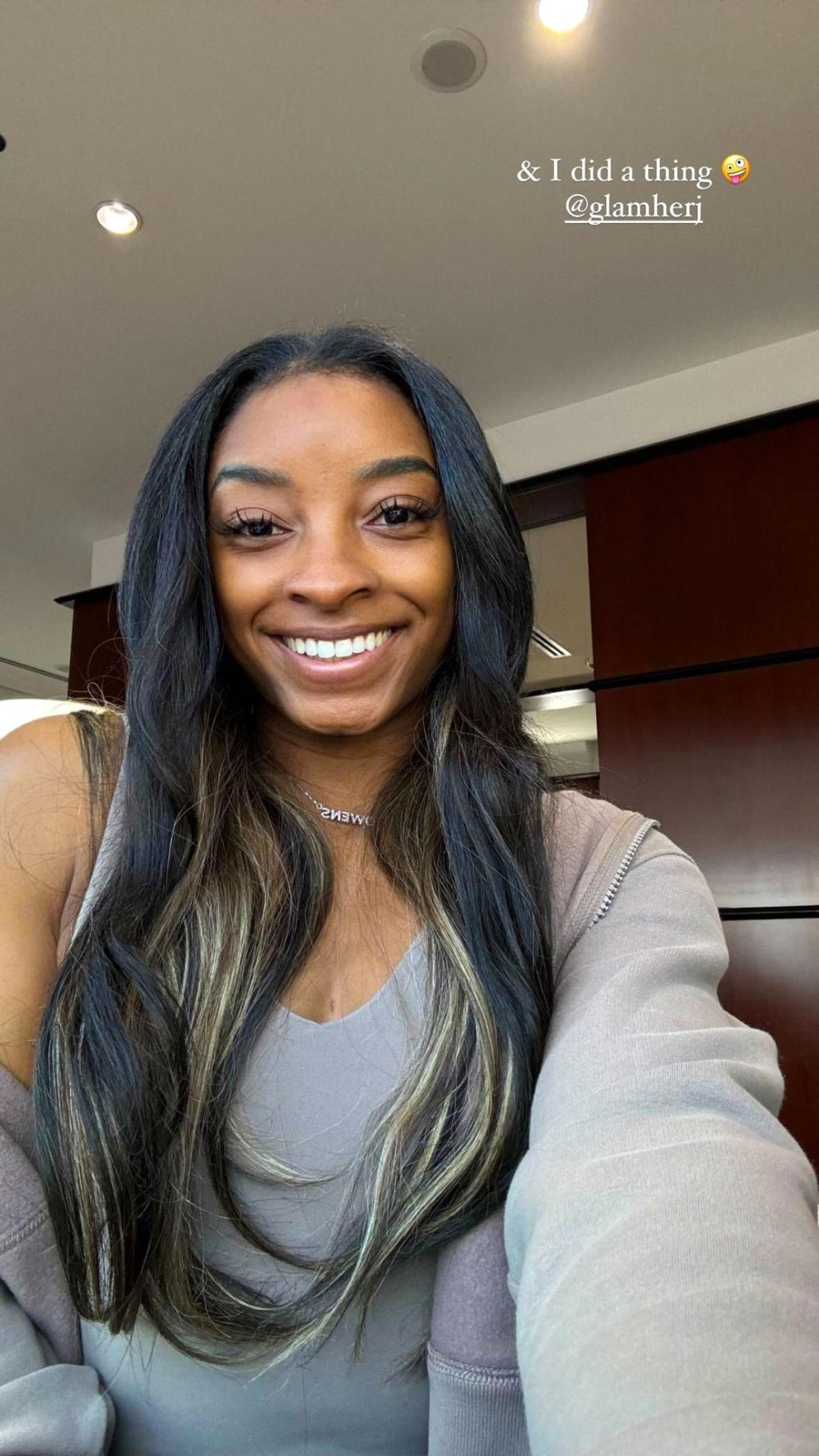 Simone Biles Debuts New Blonde Highlights I Did a Thing