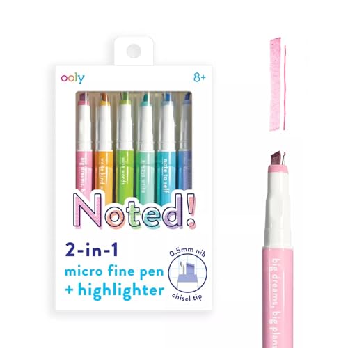 Ooly Noted! 2-in-1 Pen and Highlighter Set