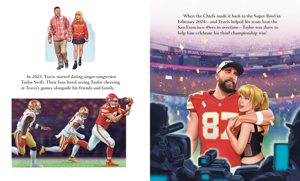 Jason and Travis Kelces Biography for Kids Celebrates Family Football and Taylor Swift