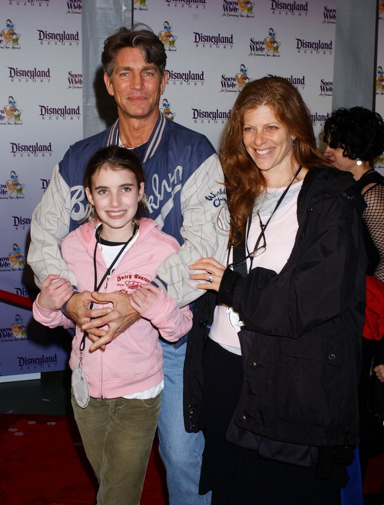 Eric Roberts, daughter Emma and wife Eliza.