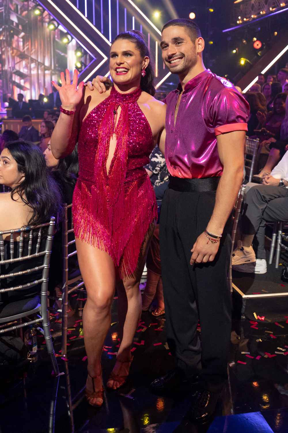 Ilona Maher DWTS Dress Stained Her Hands Pink