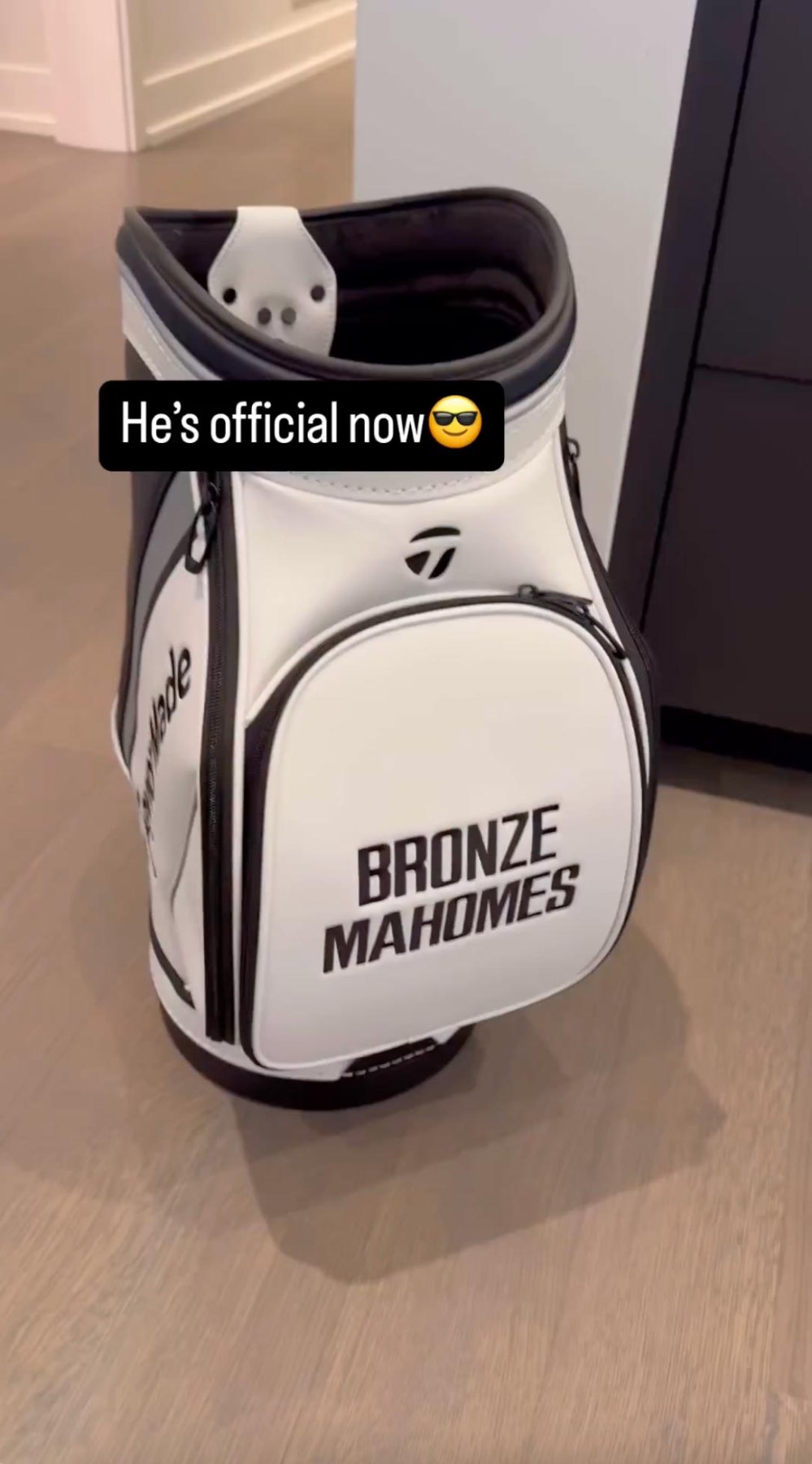 Pregnant Brittany Mahomes Marvels Over 20 Month Old Son Bronzes Custom Golf Bag and Clubs