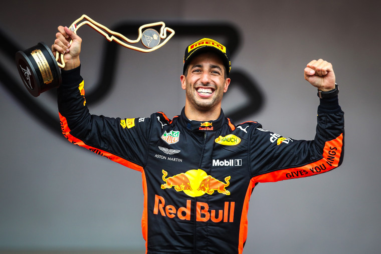 Race winner Daniel Ricciardo