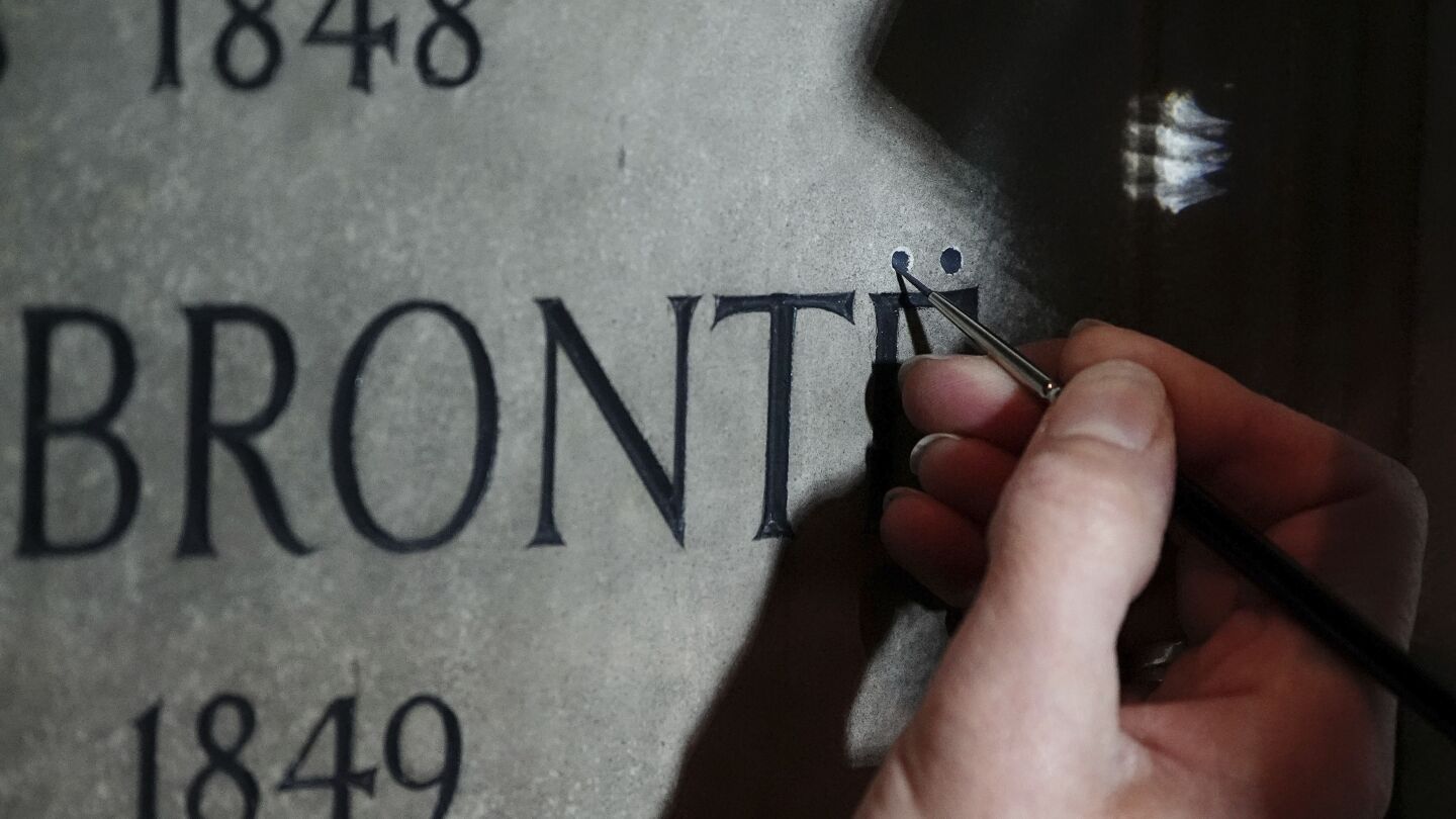 A misspelled memorial to the Brontë sisters gets its dots back at last