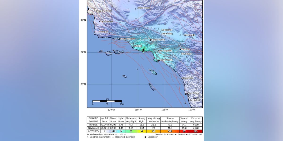 An earthquake shakes the Los Angeles area as wildfires rage nearby