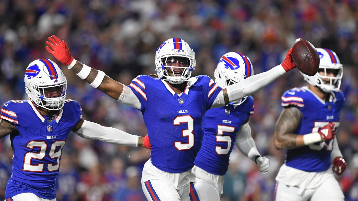 Bills safety Damar Hamlin gets his first career interception