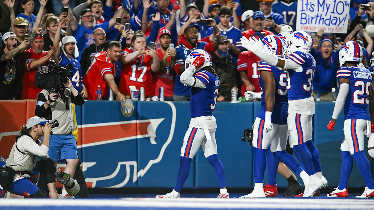 Bills safety Damar Hamlin records first career interception in Monday night win over Jaguars