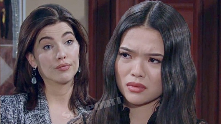 Bold and the Beautiful Spoilers: Steffy Forrester (Jacqueline MacInnes Wood) - Luna Nozawa (Lisa Yamada)