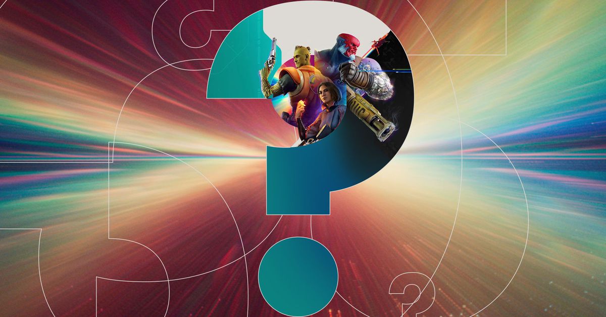 Collage of promotional art from Concord with a big question mark.