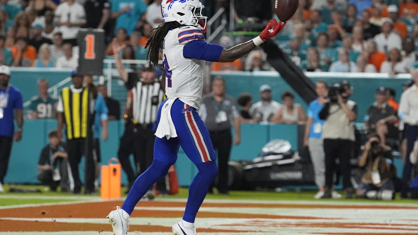 Cook scores 3 TDs to help Bills rout Dolphins 31-10, Tagovailoa leaves with concussion