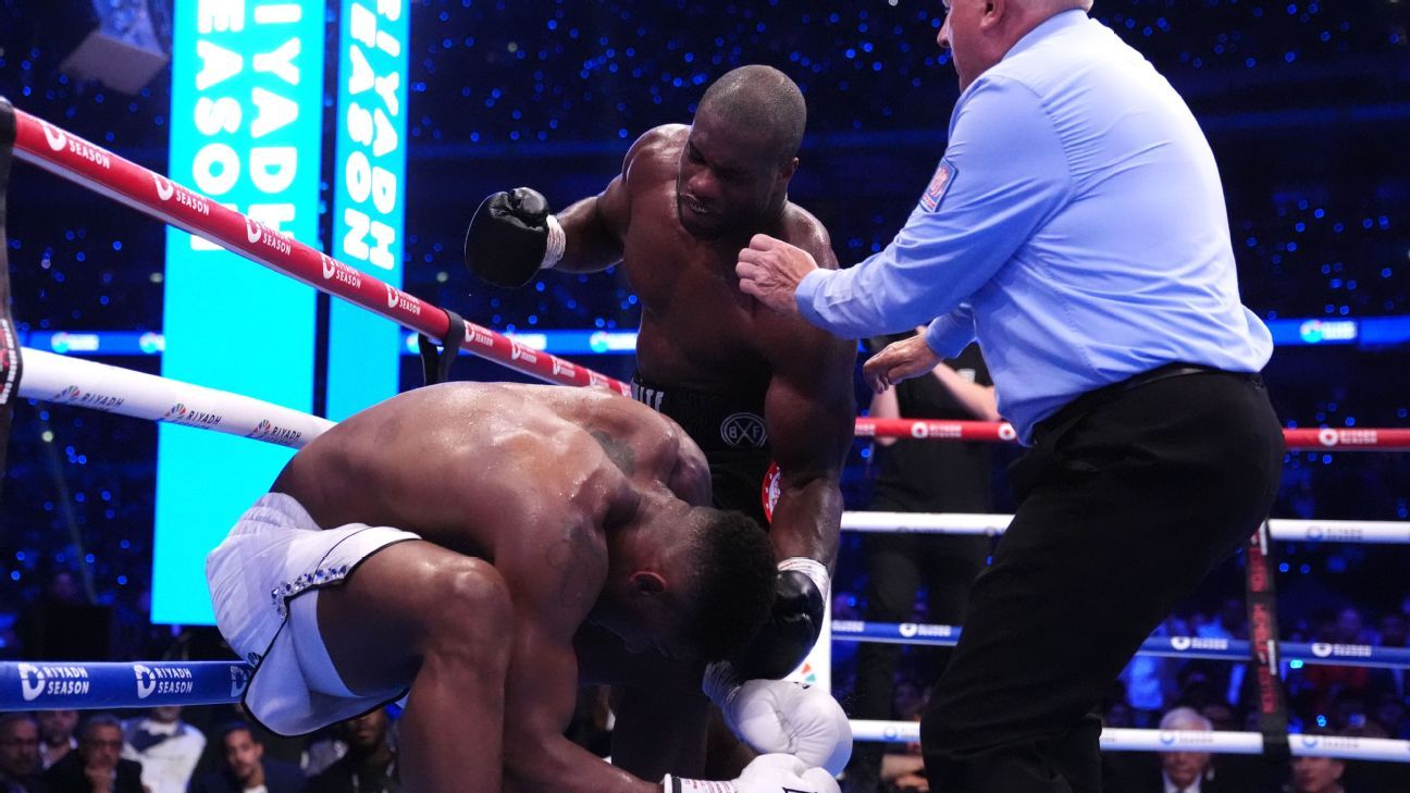 Daniel Dubois upsets Anthony Joshua with stunning 5th-round KO