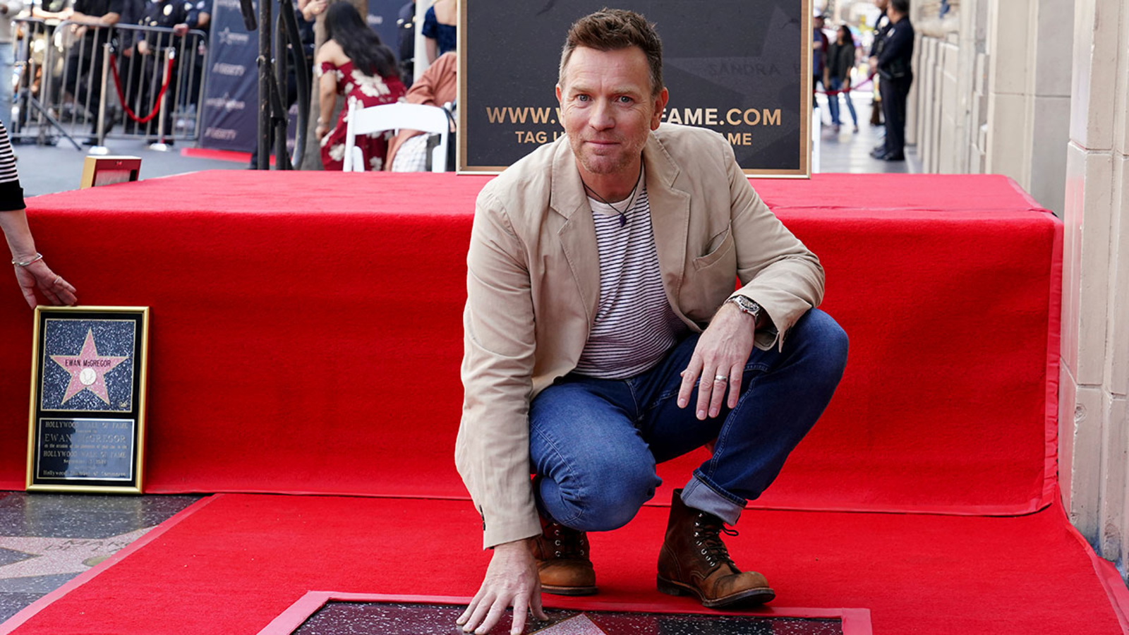 Ewan McGregor sees star unveiled on Hollywood Walk of Fame