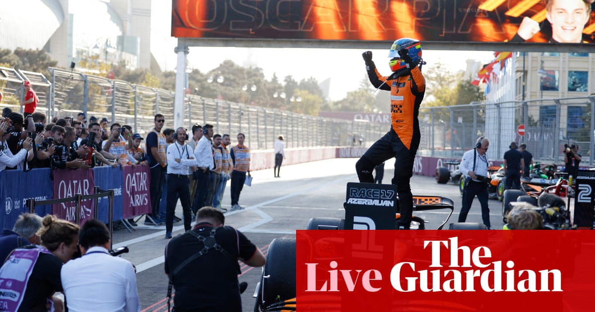 F1 Azerbaijan Grand Prix: Piastri wins amid drama as Sainz crashes into Pérez – as it happened | Formula One