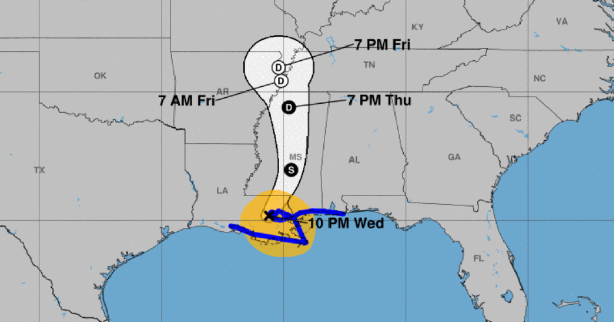 Francine 10 p.m. Wednesday update