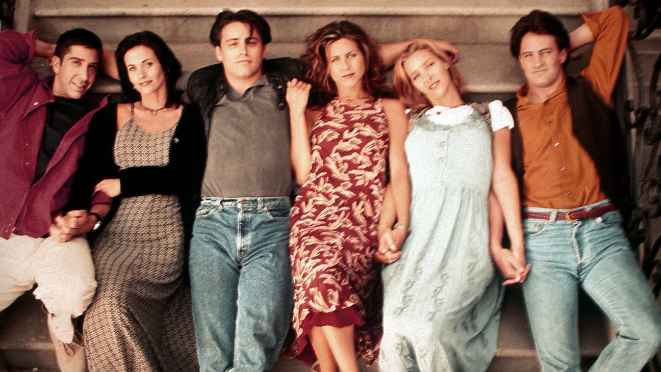 (L-R) 'Friends' stars David Schwimmer, Courteney Cox, Matt LeBlanc, Jennifer Aniston, Lisa Kudrow, Matthew Perry