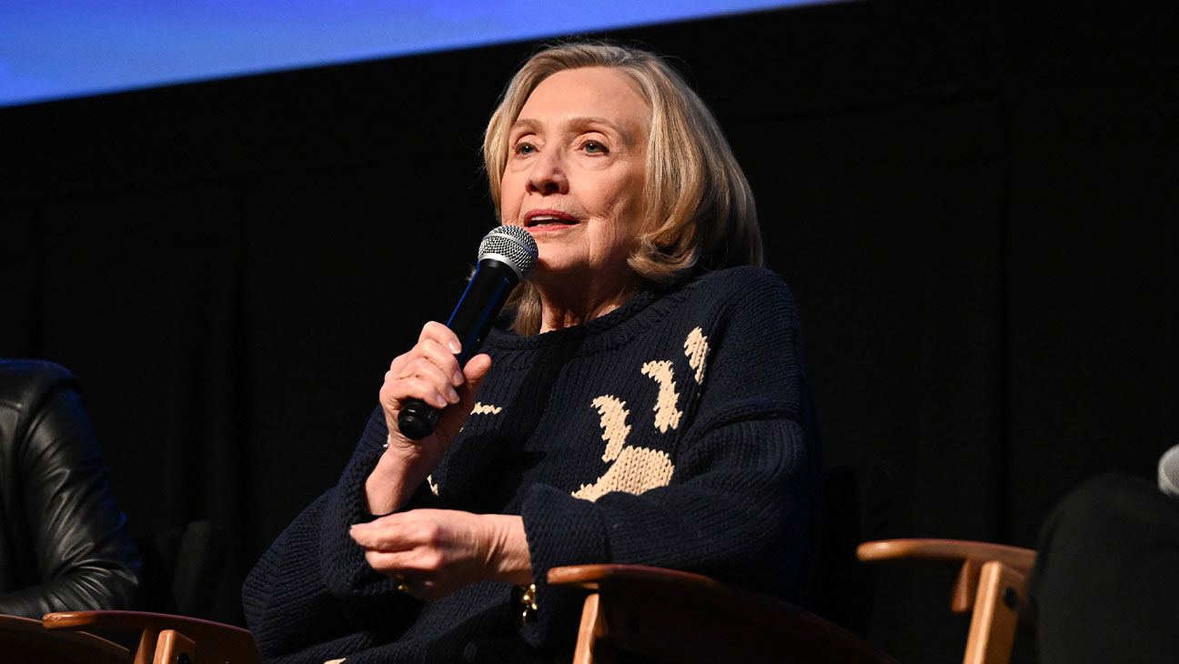 Hillary Clinton speaks at the 2024 Telluride Film Festival.