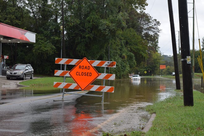 Before Hurricane Helene made it to Western North Carolina on Sept. 26, Amboy Road in Asheville was closed between Interstate 240 and Meadow Road due to flooding.