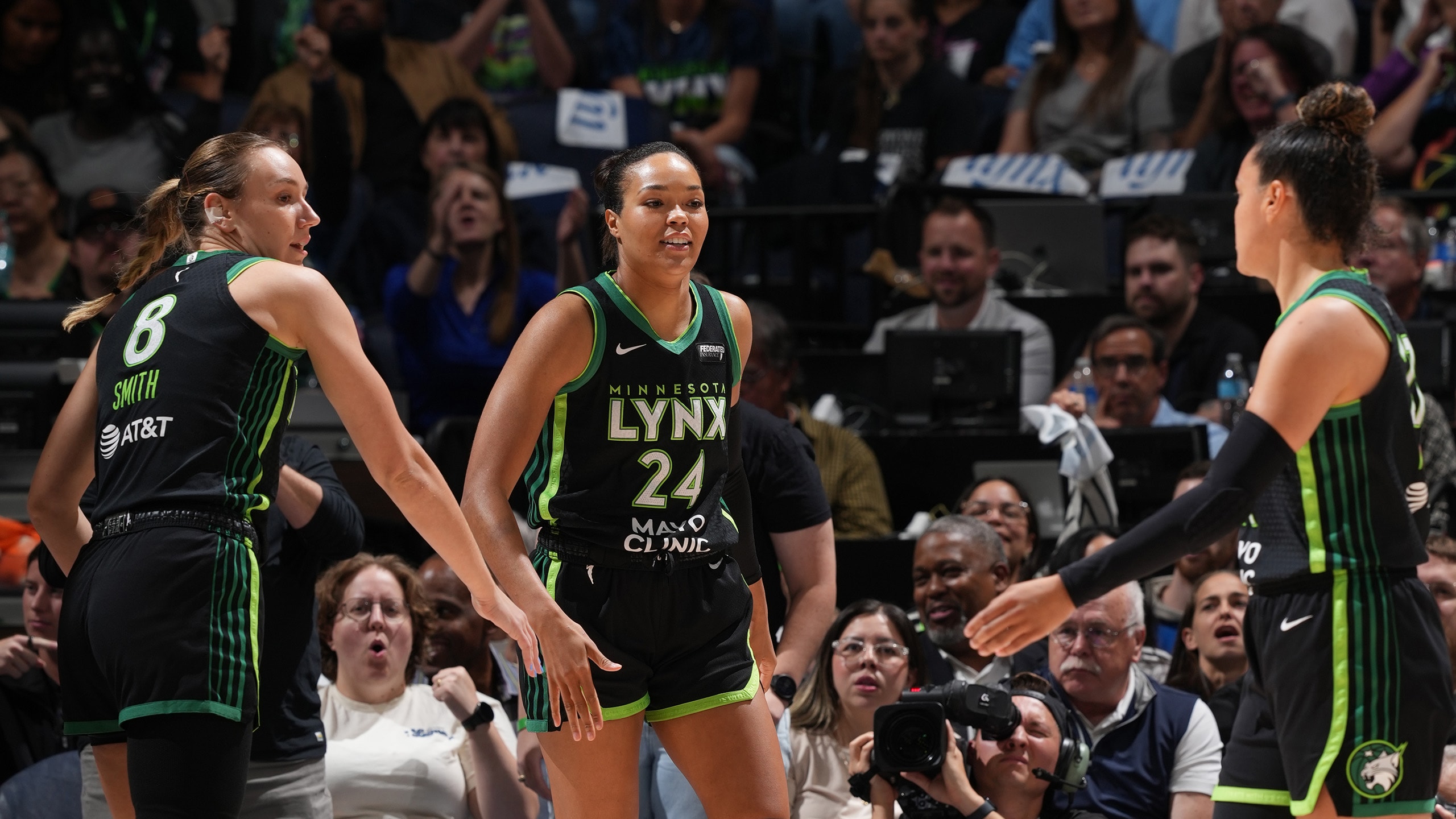 Napheesa Collier scores 42 to tie a WNBA playoff record for points, and the Lynx swept the Mercury