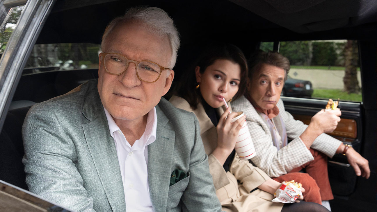 Steve Martin, Selena Gomez and Martin Short in 'Only Murders in the Building' season four.