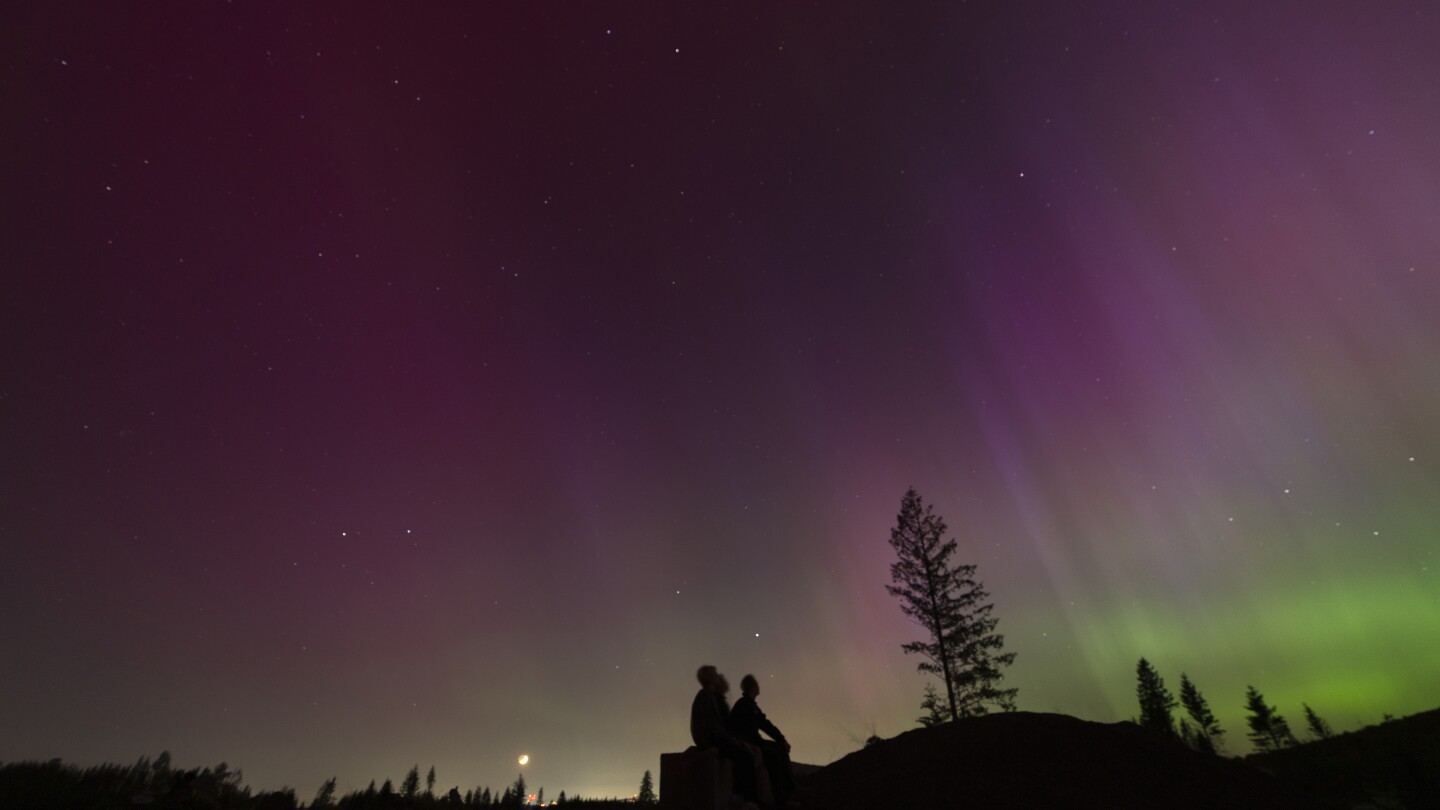 Solar storms may cause faint auroras overnight in parts of Northern Hemisphere