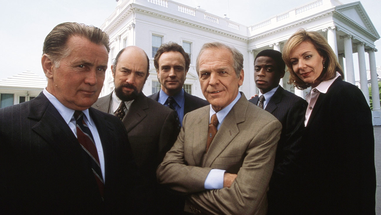 From left: Martin Sheen, Richard Schiff, Bradley Whitford, John Spencer, Dule Hill, Allison Janney in 'The West Wing'