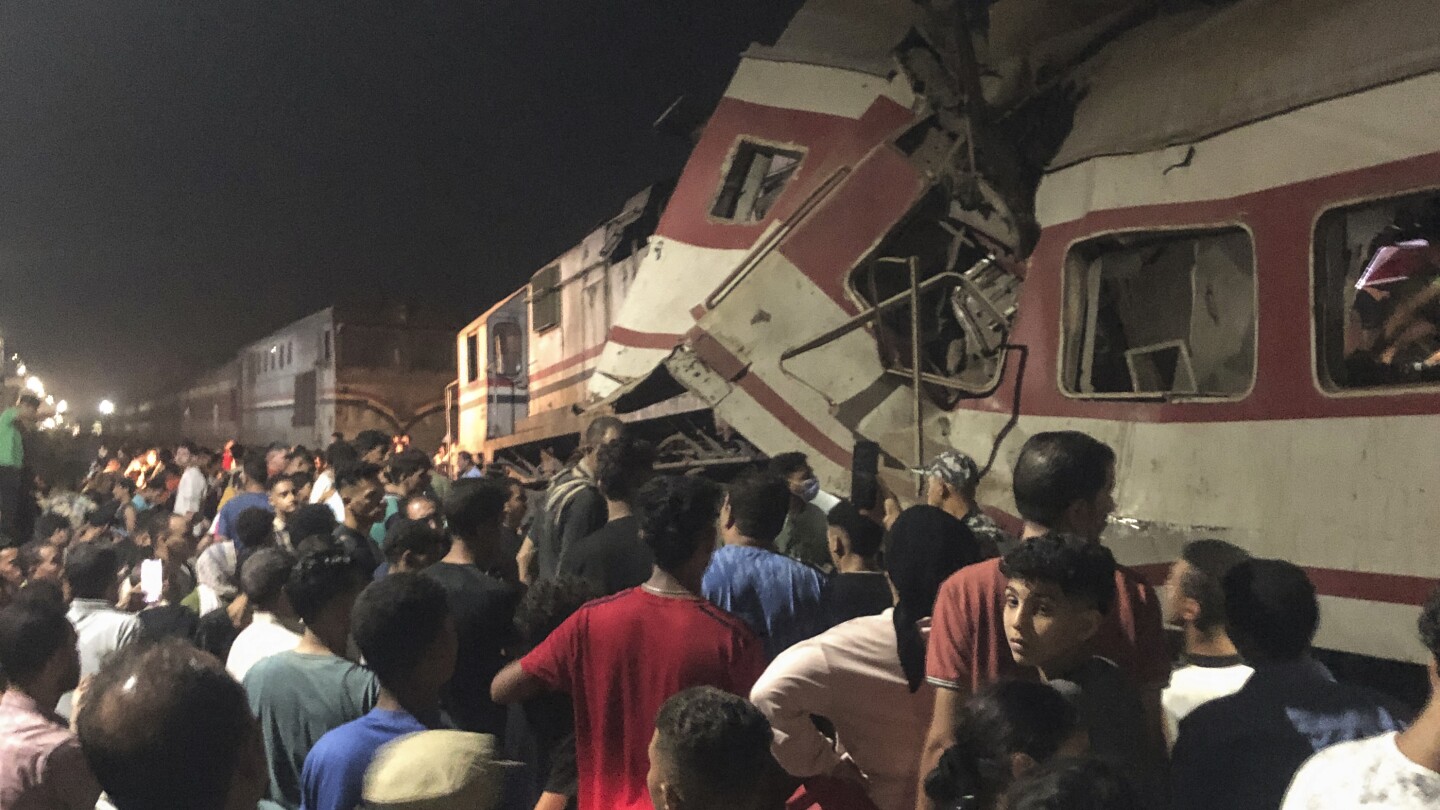 Trains collide in Egypt's Nile Delta leaving 3 dead, 29 injured