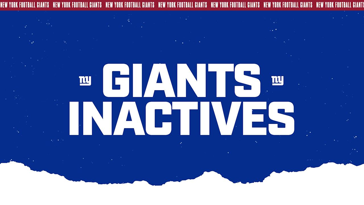 Who’s in, who’s out for Giants vs. Commanders