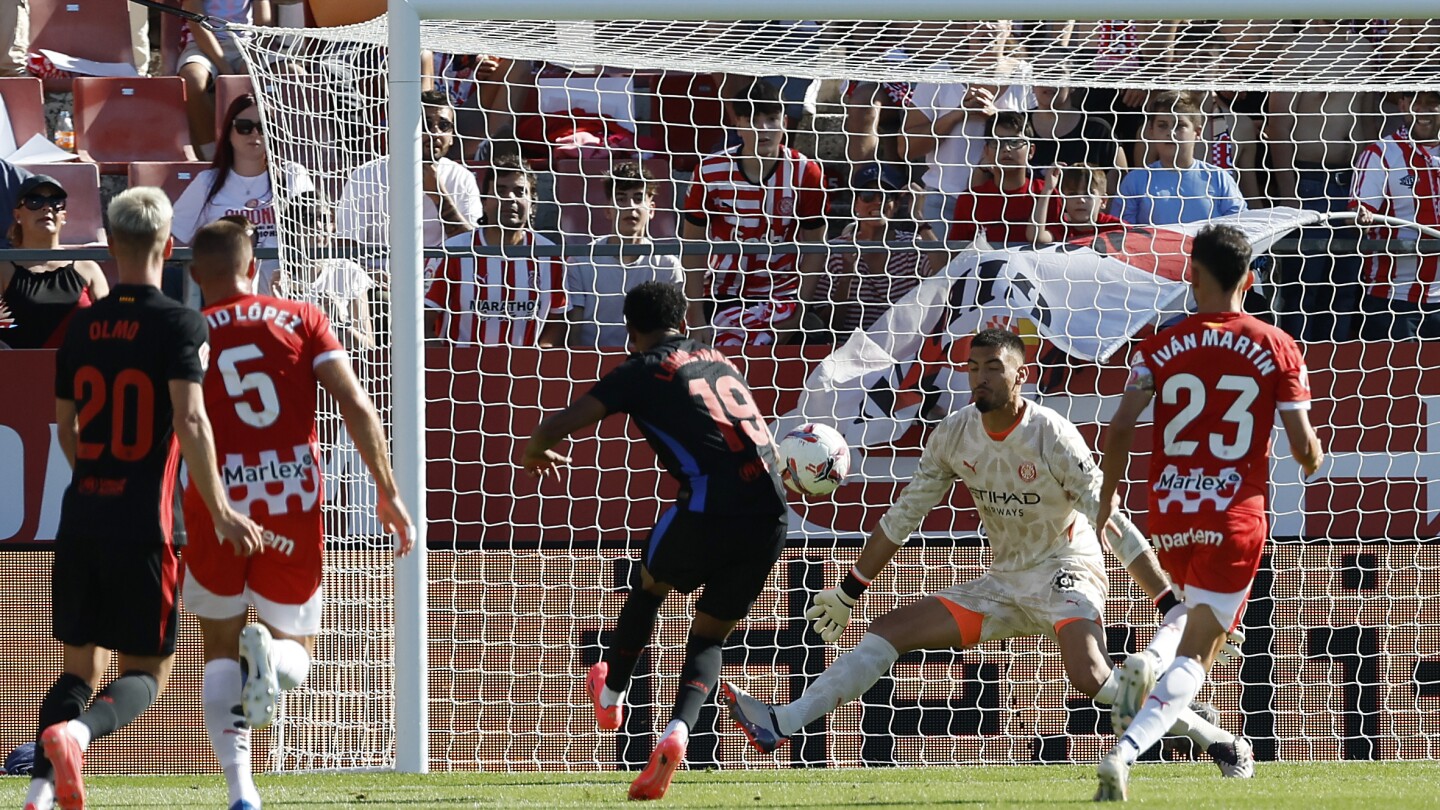 Yamal scores twice as Barcelona beats Girona 4-1 to start league season with 5 straight wins