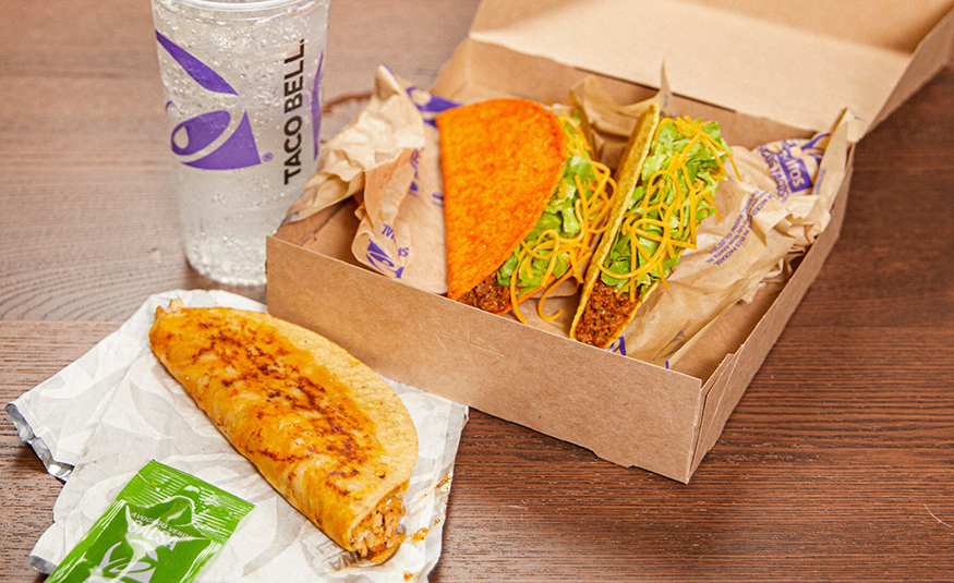 Some of Taco Bell’s taco offerings include the Crunchy Taco, the Doritos Locos Taco and the Cantina Chicken Crispy Taco.