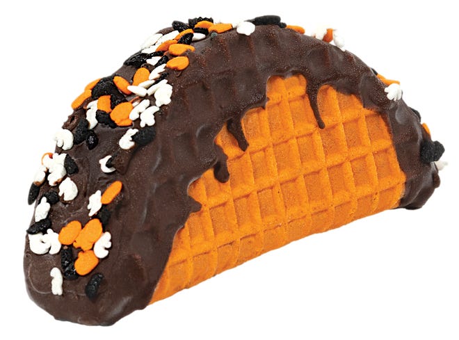 Cold Stone Creamery's Boo Batter Ice Cream Taco is available at participating stores nationwide from through Oct. 8.