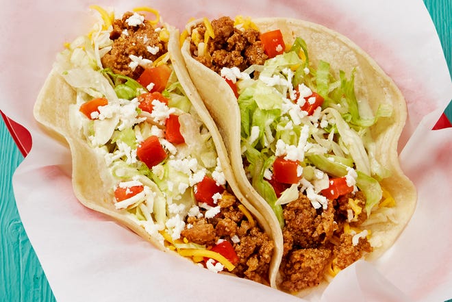 At Fuzzy's Taco Shop, get $1.50 OG Tacos all day on Tuesday, for National Taco Day (dine-in and to-go at participating locations).