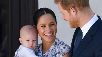 Meghan Markle with Harry and son Archie