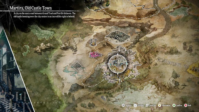 Looking at the overworld map in Metaphor: ReFantazio.